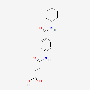 molecular formula C17H22N2O4 B5064472 4-({4-[(cyclohexylamino)carbonyl]phenyl}amino)-4-oxobutanoic acid 