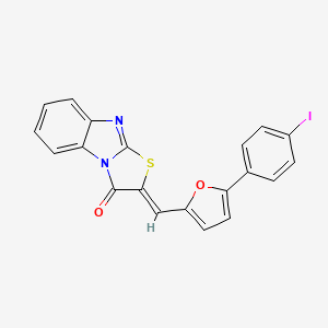molecular formula C20H11IN2O2S B5064475 2-{[5-(4-iodophenyl)-2-furyl]methylene}[1,3]thiazolo[3,2-a]benzimidazol-3(2H)-one 
