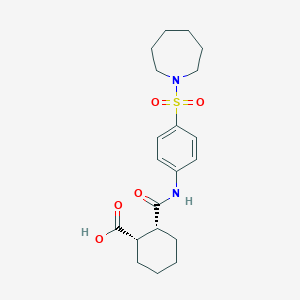 molecular formula C20H28N2O5S B506449 2-{[4-(Azepan-1-ylsulfonyl)anilino]carbonyl}cyclohexanecarboxylic acid 