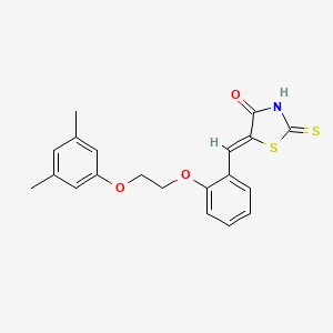 molecular formula C20H19NO3S2 B5064493 5-{2-[2-(3,5-dimethylphenoxy)ethoxy]benzylidene}-2-thioxo-1,3-thiazolidin-4-one 