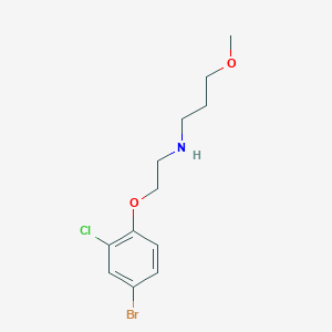 molecular formula C12H17BrClNO2 B5064506 N-[2-(4-bromo-2-chlorophenoxy)ethyl]-3-methoxy-1-propanamine CAS No. 435288-02-1