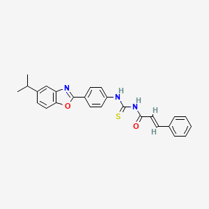 molecular formula C26H23N3O2S B5064510 N-({[4-(5-isopropyl-1,3-benzoxazol-2-yl)phenyl]amino}carbonothioyl)-3-phenylacrylamide 