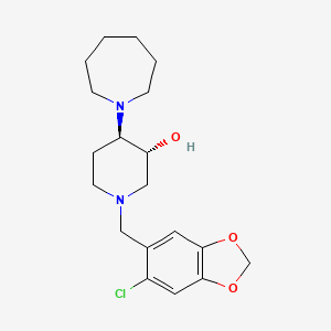 (3R*,4R*)-4-(1-azepanyl)-1-[(6-chloro-1,3-benzodioxol-5-yl)methyl]-3-piperidinol