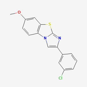 molecular formula C16H11ClN2OS B5064522 2-(3-chlorophenyl)-7-methoxyimidazo[2,1-b][1,3]benzothiazole 