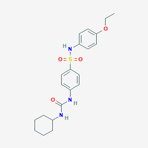 molecular formula C21H27N3O4S B506453 4-{[(cyclohexylamino)carbonyl]amino}-N-(4-ethoxyphenyl)benzenesulfonamide 