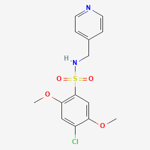 4-chloro-2,5-dimethoxy-N-(4-pyridinylmethyl)benzenesulfonamide
