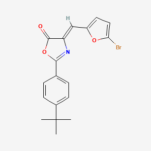 molecular formula C18H16BrNO3 B5064543 4-[(5-bromo-2-furyl)methylene]-2-(4-tert-butylphenyl)-1,3-oxazol-5(4H)-one 