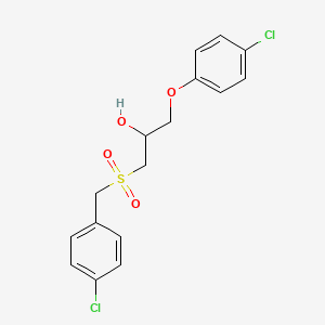molecular formula C16H16Cl2O4S B5064560 1-[(4-chlorobenzyl)sulfonyl]-3-(4-chlorophenoxy)-2-propanol 