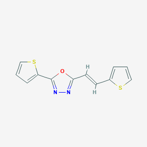 molecular formula C12H8N2OS2 B506459 2-(2-Thienyl)-5-[2-(2-thienyl)vinyl]-1,3,4-oxadiazole CAS No. 671794-33-5