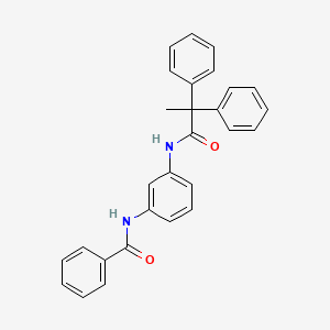 molecular formula C28H24N2O2 B5064604 N-{3-[(2,2-diphenylpropanoyl)amino]phenyl}benzamide 