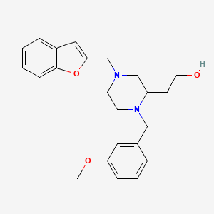 2-[4-(1-benzofuran-2-ylmethyl)-1-(3-methoxybenzyl)-2-piperazinyl]ethanol