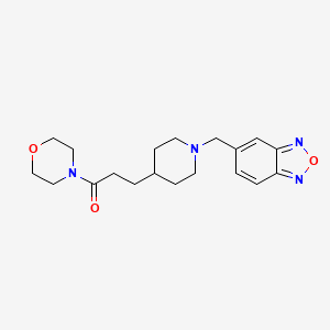 5-({4-[3-(4-morpholinyl)-3-oxopropyl]-1-piperidinyl}methyl)-2,1,3-benzoxadiazole