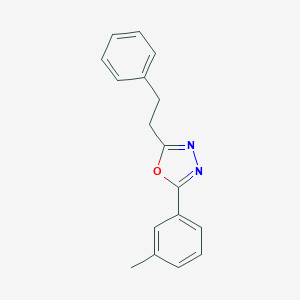 molecular formula C17H16N2O B506462 2-(3-Methylphenyl)-5-(2-phenylethyl)-1,3,4-oxadiazole 