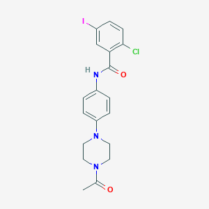 N-[4-(4-acetylpiperazin-1-yl)phenyl]-2-chloro-5-iodobenzamide