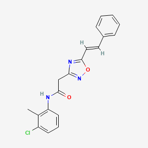 N-(3-chloro-2-methylphenyl)-2-[5-(2-phenylvinyl)-1,2,4-oxadiazol-3-yl]acetamide