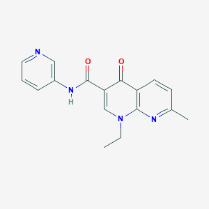 molecular formula C17H16N4O2 B5064652 1-ethyl-7-methyl-4-oxo-N-3-pyridinyl-1,4-dihydro-1,8-naphthyridine-3-carboxamide 