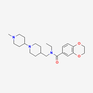 molecular formula C23H35N3O3 B5064658 N-ethyl-N-[(1'-methyl-1,4'-bipiperidin-4-yl)methyl]-2,3-dihydro-1,4-benzodioxine-6-carboxamide 