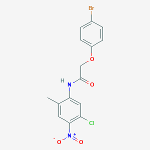 molecular formula C15H12BrClN2O4 B506467 2-(4-bromophenoxy)-N-(5-chloro-2-methyl-4-nitrophenyl)acetamide 