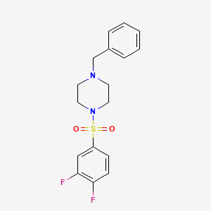 molecular formula C17H18F2N2O2S B5064676 1-benzyl-4-[(3,4-difluorophenyl)sulfonyl]piperazine 