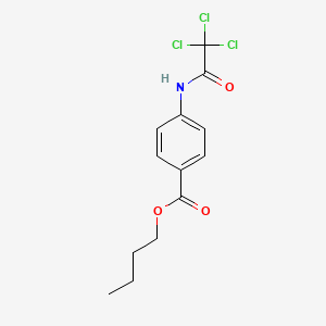 molecular formula C13H14Cl3NO3 B5064772 butyl 4-[(trichloroacetyl)amino]benzoate 