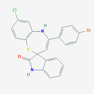 4-(4-bromophenyl)-7-chloro-1',2,3',5-tetrahydrospiro([1,5]benzothiazepine-2,3'-[2'H]-indole)-2'-one