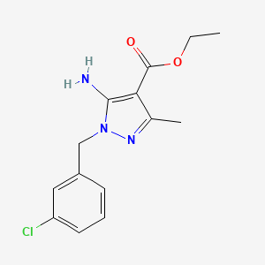 ethyl 5-amino-1-(3-chlorobenzyl)-3-methyl-1H-pyrazole-4-carboxylate