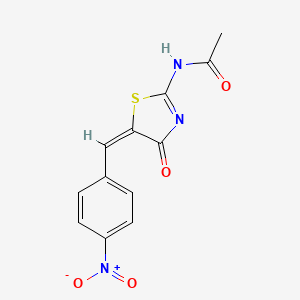 N-[5-(4-nitrobenzylidene)-4-oxo-4,5-dihydro-1,3-thiazol-2-yl]acetamide