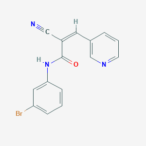 molecular formula C15H10BrN3O B5064810 N-(3-bromophenyl)-2-cyano-3-(3-pyridinyl)acrylamide 