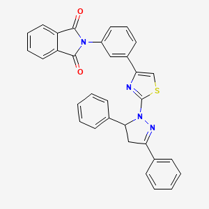 2-{3-[2-(3,5-diphenyl-4,5-dihydro-1H-pyrazol-1-yl)-1,3-thiazol-4-yl]phenyl}-1H-isoindole-1,3(2H)-dione
