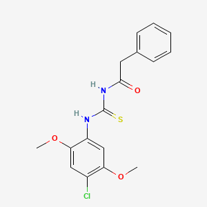 N-[(4-chloro-2,5-dimethoxyphenyl)carbamothioyl]-2-phenylacetamide