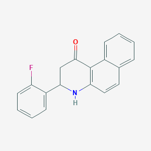 molecular formula C19H14FNO B5064845 3-(2-fluorophenyl)-3,4-dihydrobenzo[f]quinolin-1(2H)-one 