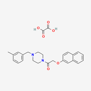 molecular formula C26H28N2O6 B5064862 1-(3-methylbenzyl)-4-[(2-naphthyloxy)acetyl]piperazine oxalate 