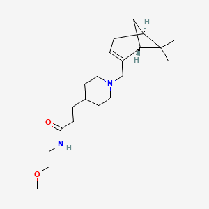 molecular formula C21H36N2O2 B5064865 3-(1-{[(1R,5S)-6,6-dimethylbicyclo[3.1.1]hept-2-en-2-yl]methyl}-4-piperidinyl)-N-(2-methoxyethyl)propanamide 