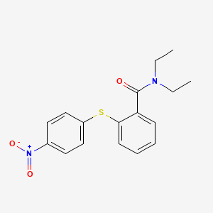 molecular formula C17H18N2O3S B5064886 N,N-diethyl-2-[(4-nitrophenyl)thio]benzamide 