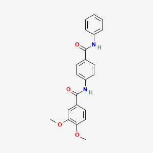 molecular formula C22H20N2O4 B5064900 N-[4-(anilinocarbonyl)phenyl]-3,4-dimethoxybenzamide 