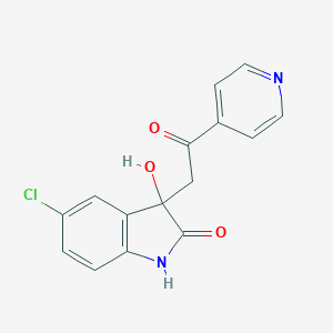 molecular formula C15H11ClN2O3 B506492 5-chloro-3-hydroxy-3-(2-oxo-2-pyridin-4-ylethyl)-1,3-dihydro-2H-indol-2-one CAS No. 1029766-06-0