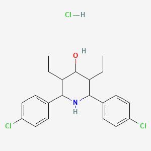 molecular formula C21H26Cl3NO B5064934 2,6-bis(4-chlorophenyl)-3,5-diethyl-4-piperidinol hydrochloride 