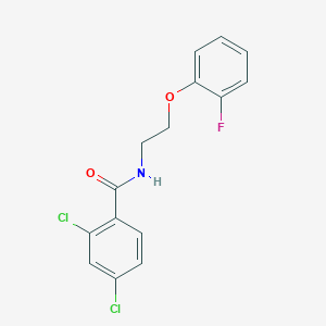 molecular formula C15H12Cl2FNO2 B5064960 2,4-dichloro-N-[2-(2-fluorophenoxy)ethyl]benzamide 