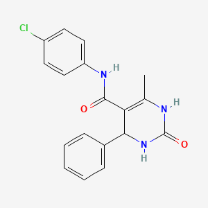 molecular formula C18H16ClN3O2 B5064997 N-(4-chlorophenyl)-6-methyl-2-oxo-4-phenyl-1,2,3,4-tetrahydro-5-pyrimidinecarboxamide 