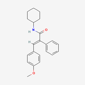 molecular formula C22H25NO2 B5065033 N-cyclohexyl-3-(4-methoxyphenyl)-2-phenylacrylamide 