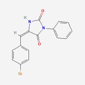 molecular formula C16H11BrN2O2 B5065040 5-(4-bromobenzylidene)-3-phenyl-2,4-imidazolidinedione 