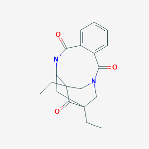 molecular formula C19H22N2O3 B506505 1,14-Diethyl-3,12-diazatetracyclo[10.3.1.1~3,14~.0~5,10~]heptadeca-5,7,9-triene-4,11,15-trione CAS No. 432012-30-1