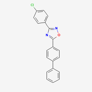 molecular formula C20H13ClN2O B5065058 5-(4-biphenylyl)-3-(4-chlorophenyl)-1,2,4-oxadiazole 
