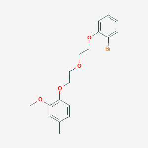 molecular formula C18H21BrO4 B5065066 1-{2-[2-(2-bromophenoxy)ethoxy]ethoxy}-2-methoxy-4-methylbenzene 