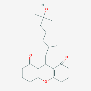 molecular formula C22H32O4 B5065072 9-(6-hydroxy-2,6-dimethylheptyl)-3,4,5,6,7,9-hexahydro-1H-xanthene-1,8(2H)-dione 