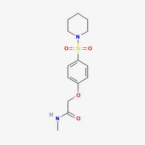 molecular formula C14H20N2O4S B5065099 N-methyl-2-[4-(1-piperidinylsulfonyl)phenoxy]acetamide 