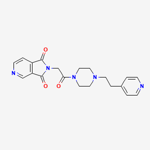 molecular formula C20H21N5O3 B5065119 2-(2-oxo-2-{4-[2-(4-pyridinyl)ethyl]-1-piperazinyl}ethyl)-1H-pyrrolo[3,4-c]pyridine-1,3(2H)-dione 