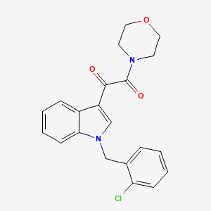 molecular formula C21H19ClN2O3 B5065137 1-[1-(2-chlorobenzyl)-1H-indol-3-yl]-2-(4-morpholinyl)-2-oxoethanone 