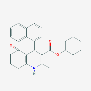 molecular formula C27H29NO3 B5065142 cyclohexyl 2-methyl-4-(1-naphthyl)-5-oxo-1,4,5,6,7,8-hexahydro-3-quinolinecarboxylate CAS No. 5609-53-0
