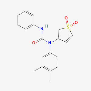 molecular formula C19H20N2O3S B5065154 N-(3,4-dimethylphenyl)-N-(1,1-dioxido-2,3-dihydro-3-thienyl)-N'-phenylurea 